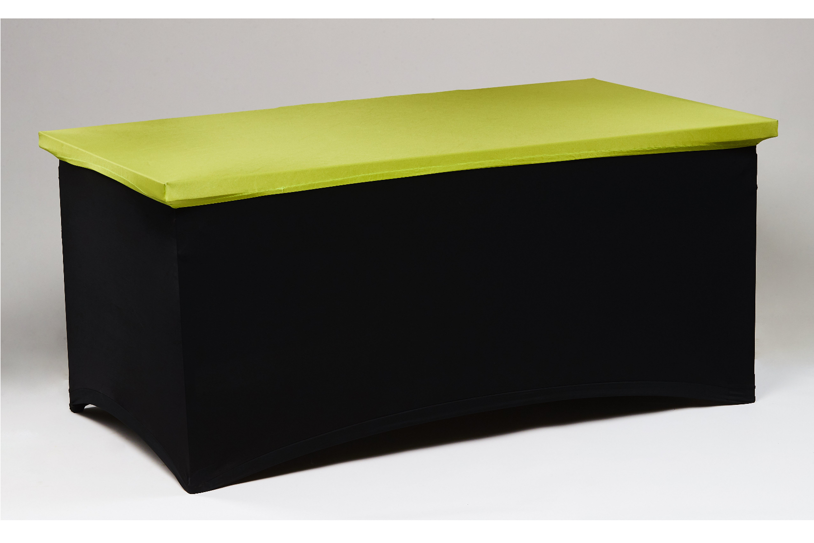 Fekete spandex táblaasztal huzat 160x80/90 cm+almazöld kupak
